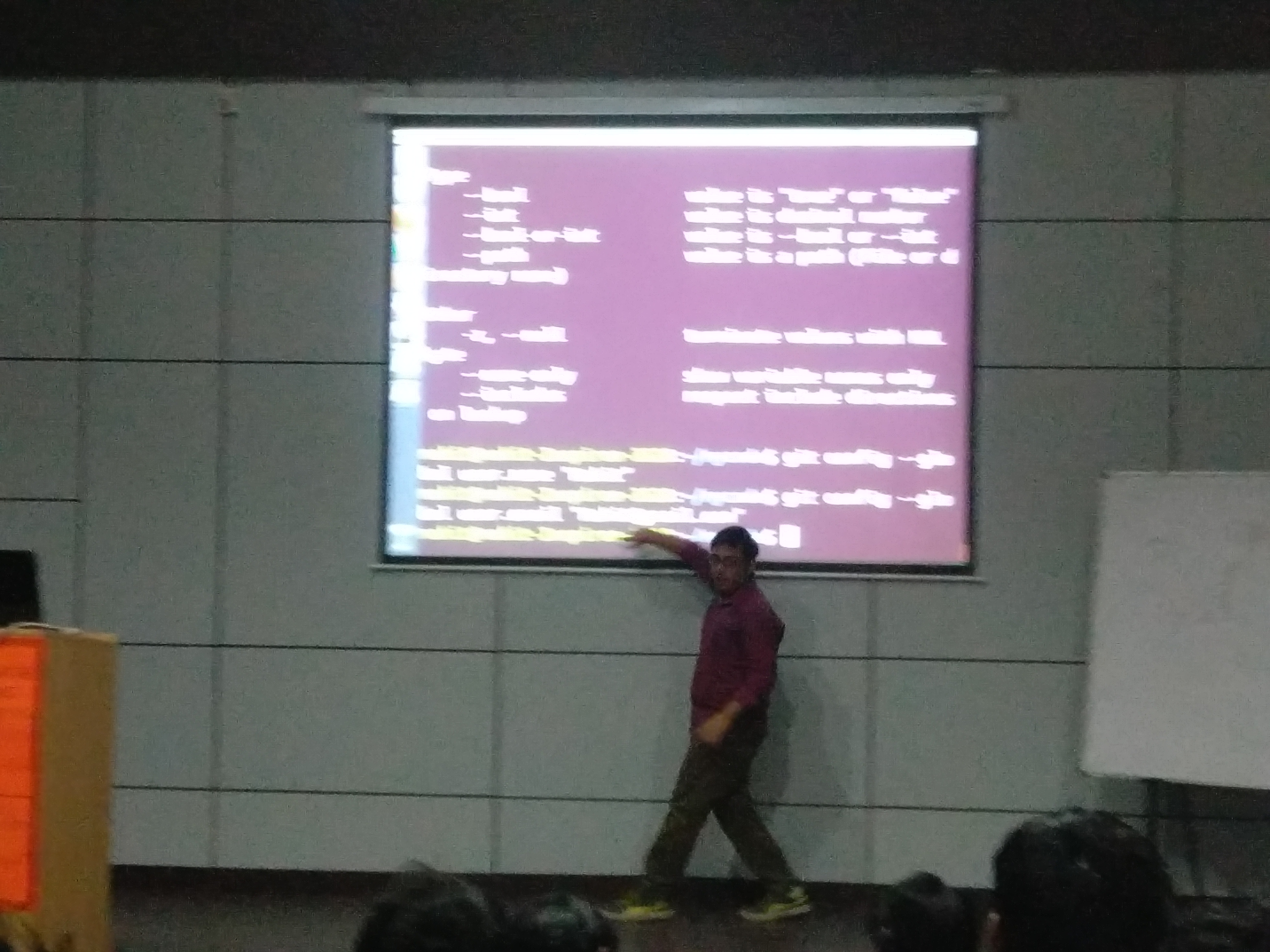 Sanyam talking about Version Control using Git
