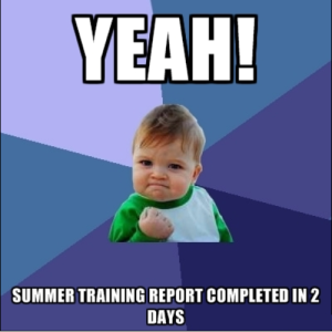 Summer Training Report completed in just 2 days